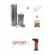 Pack fumoir rond 26 cm inox