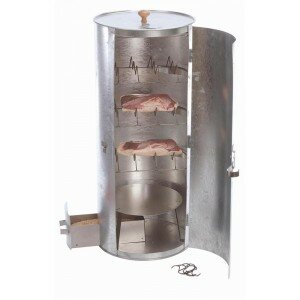 Fumoir rond galavanisé 33 cm à porte